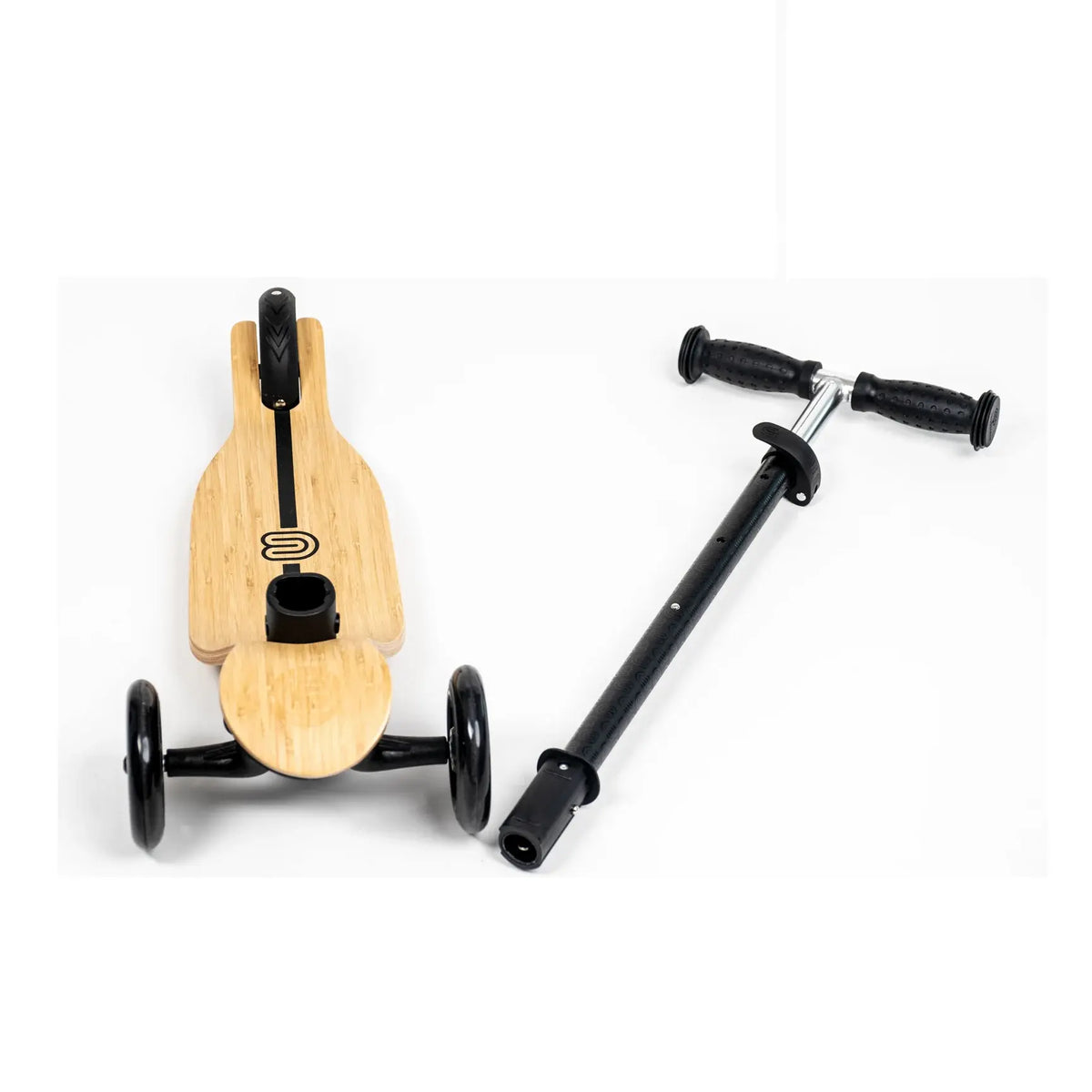 Trottinette Tertroller Noire et Bambou