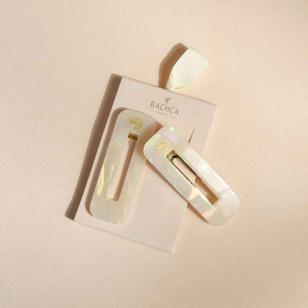 Lot de 2 barrettes Nacre