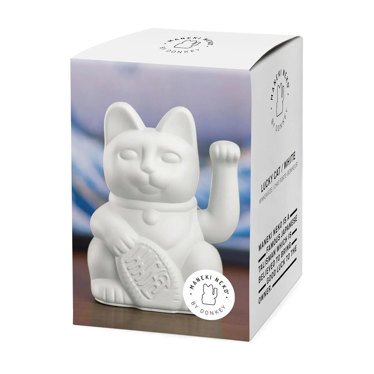 Chat Porte-bonheur Maneki Neko Blanc