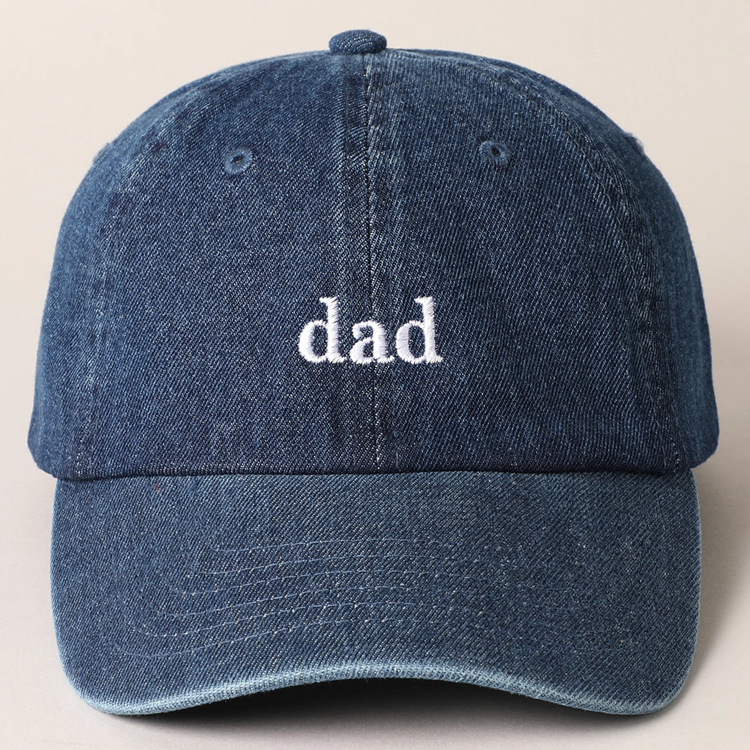Casquette Dad brodée - Denim foncé