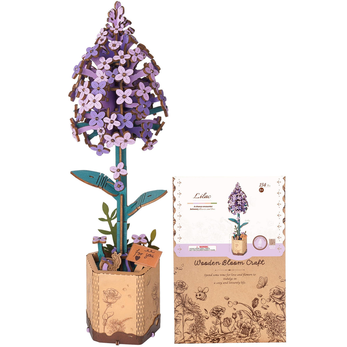 Puzzle 3D Fleurs - Lila - âge 8+