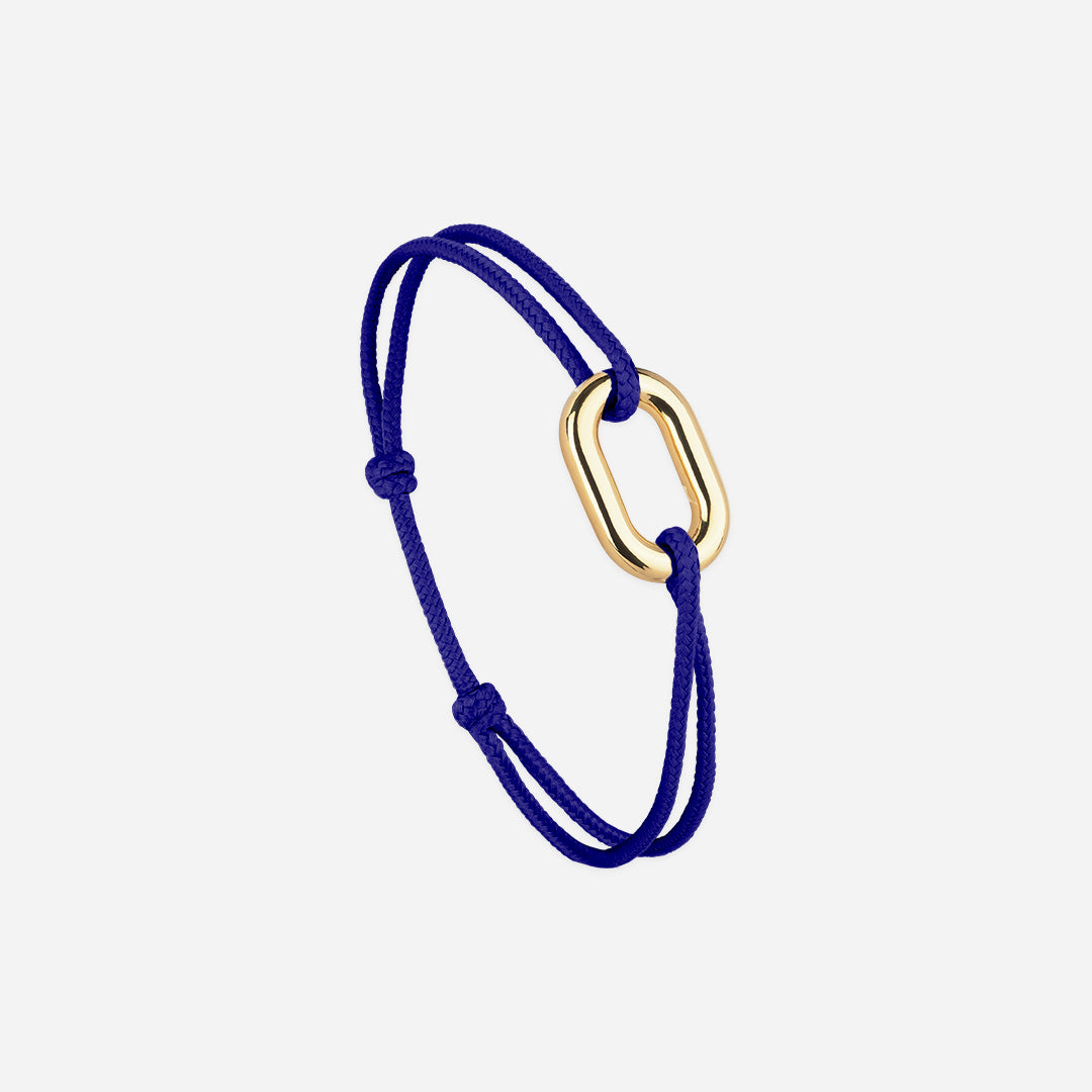 Bracelet Maillon - Aosta Bleu Roi/Or