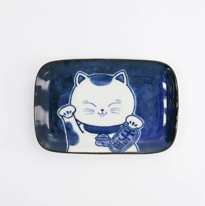 Assiette rectangulaire Kawaii Cat Neko