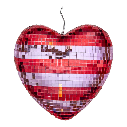 Disco Mirror Ball - Pink and Red