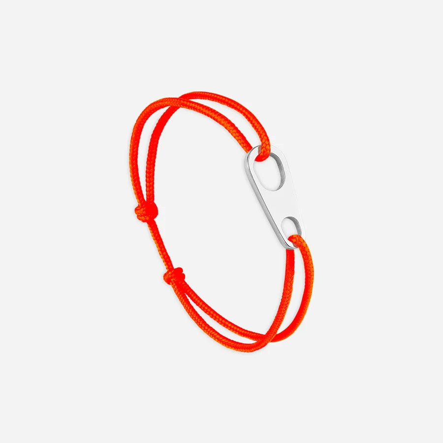 Bracelet Caps Syna - orange Fluo Argent