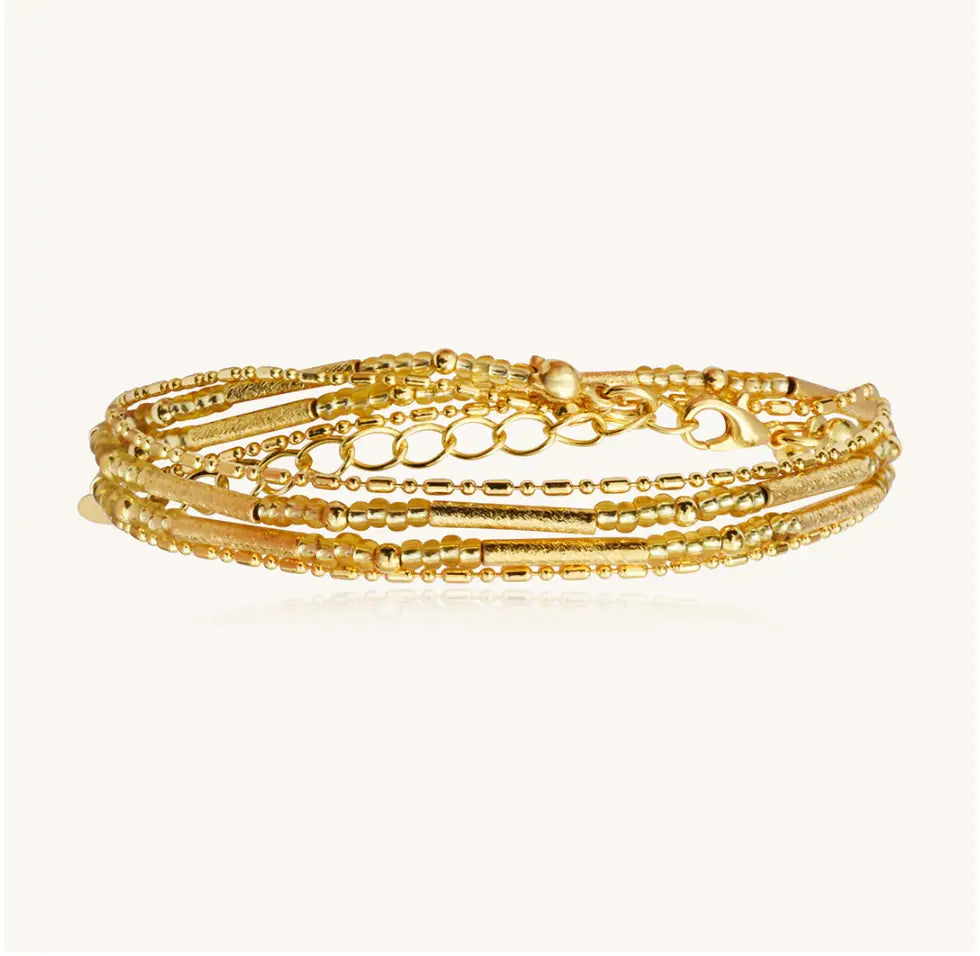 Bracelet divine 2 Tours Tube patiné