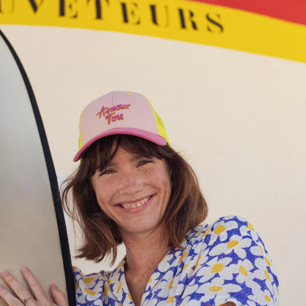 Casquette trucker Amour Fou Jaune - Adute