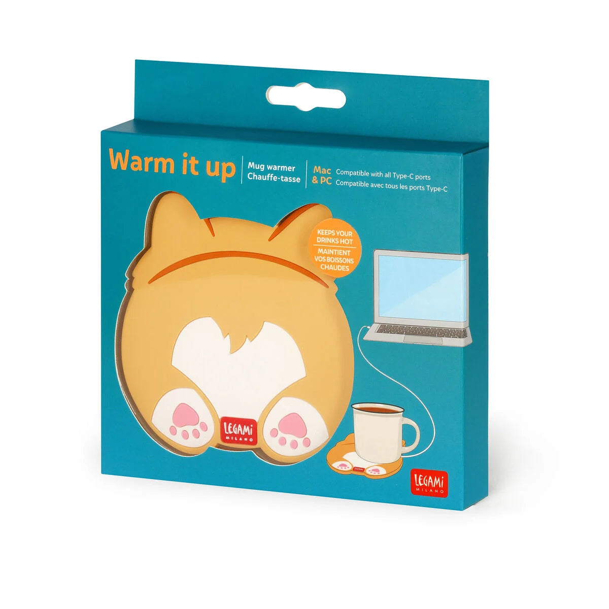 USB bekerwarmer - Warm it Up - Corgi