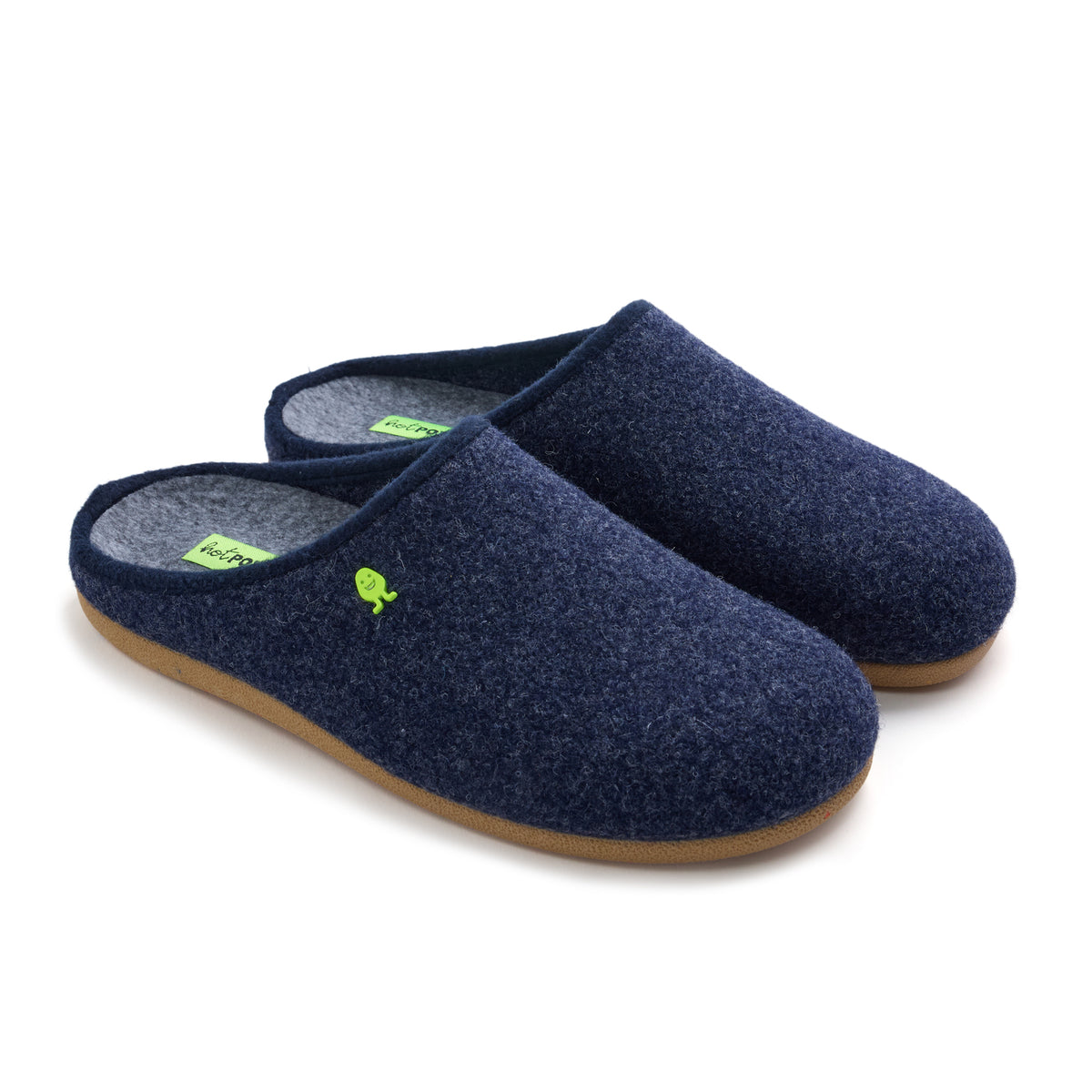 Pantoufle Mule Feutrine Navy