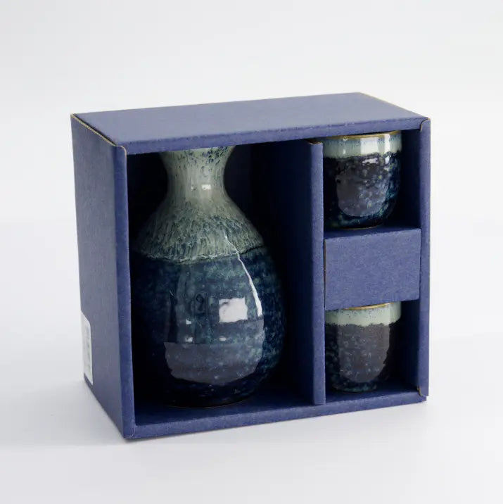 Coffret à saké Namako Unofu – 3 pièces