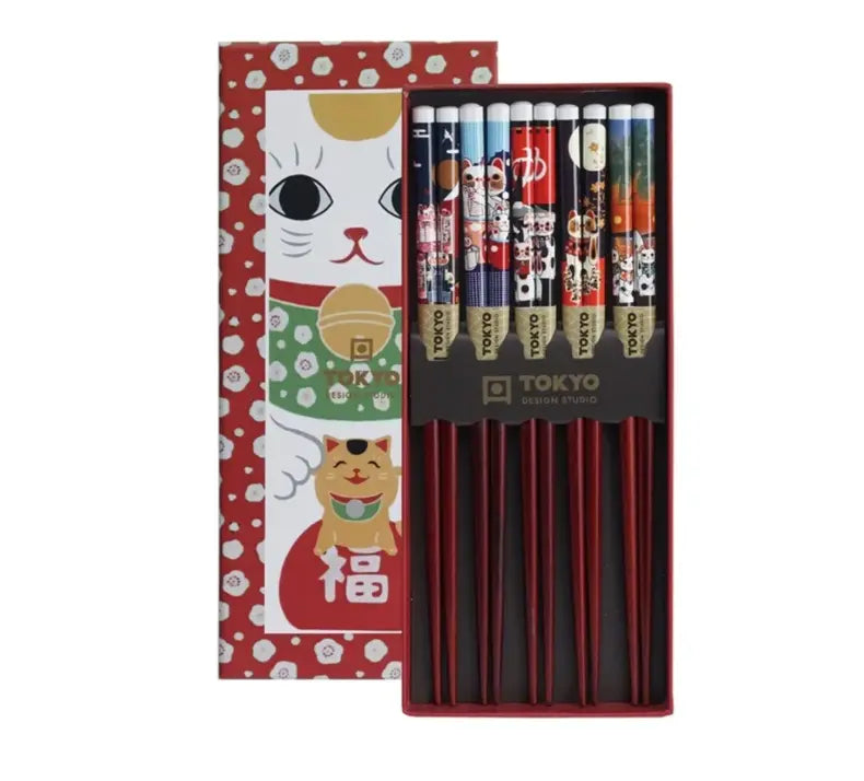 Coffret cadeau de baguettes - Lucky Cats Paysage