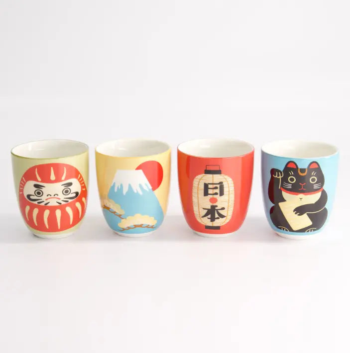 Coffret de 4 tasses Kawaii Japan – 170 ml