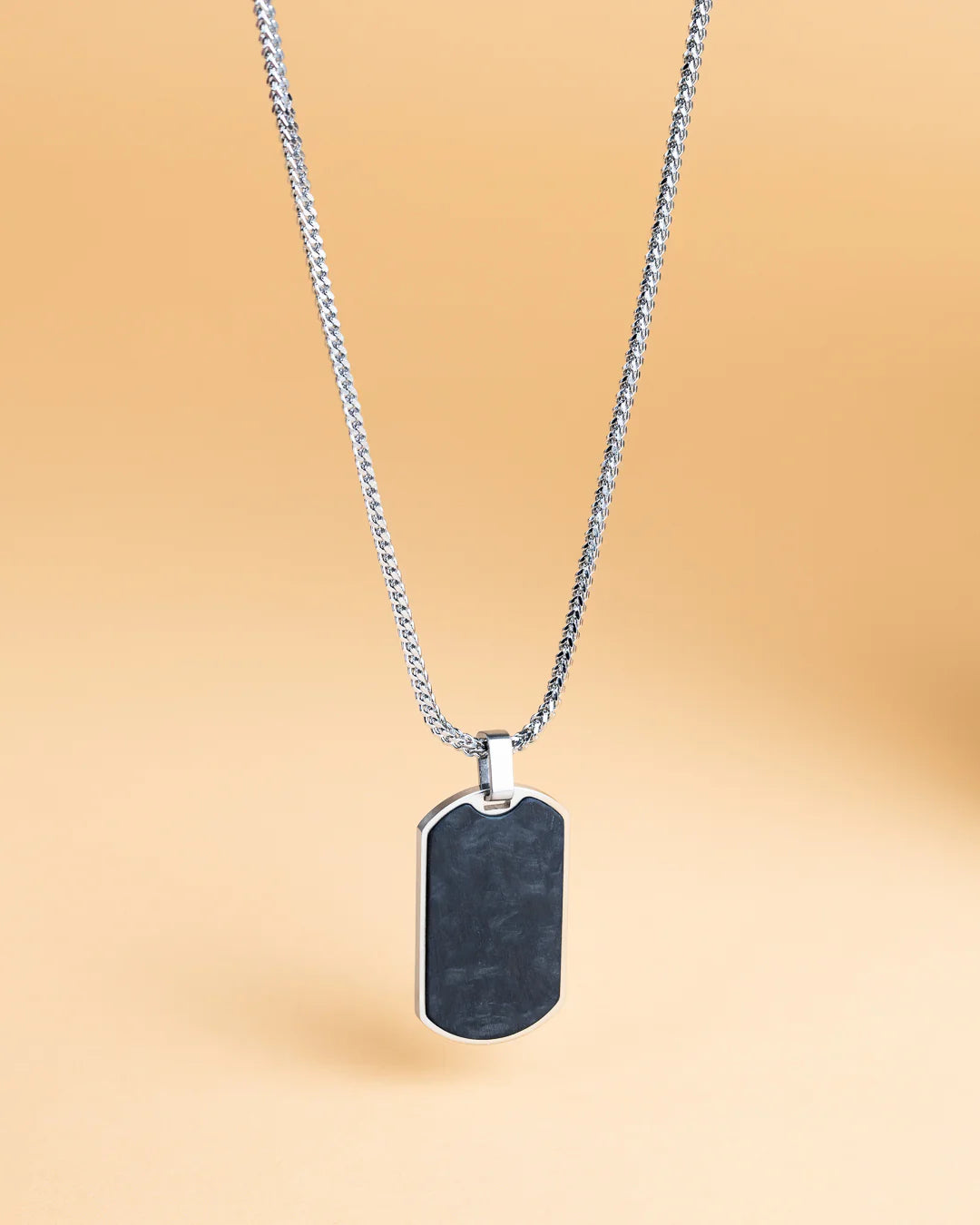 Collier Bellum Argent & Carbone
