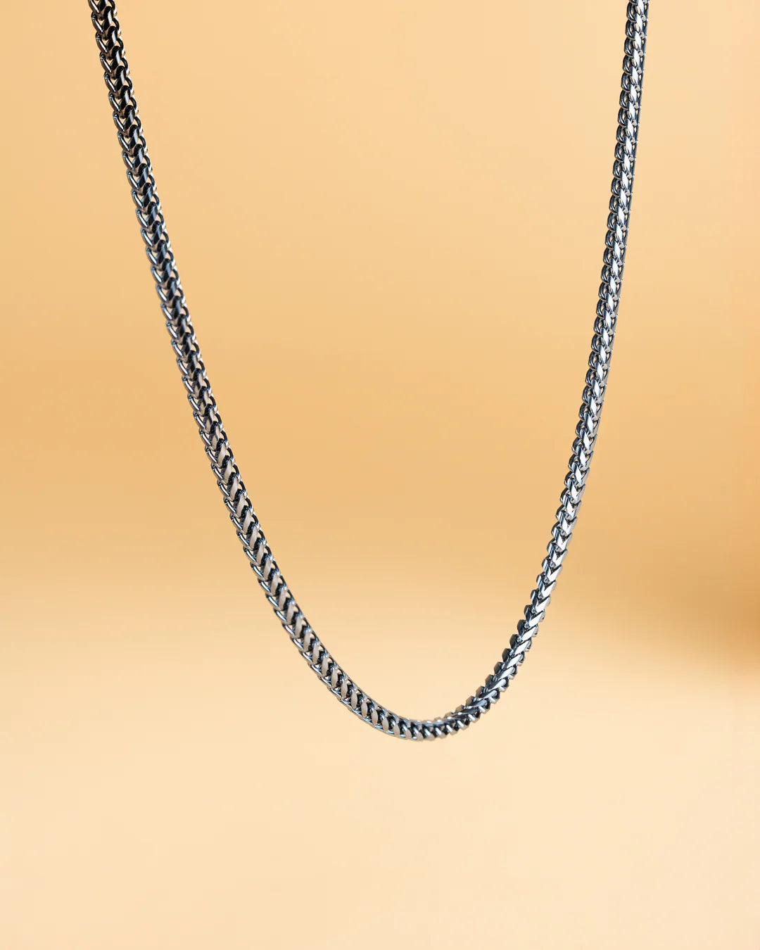Collier Dux Acier & Argent Noir