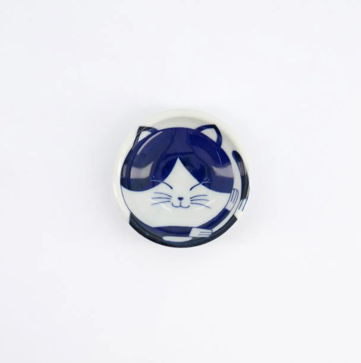 Schaaltje voor saus Kawaii Kat Neko – Blauw & Wit