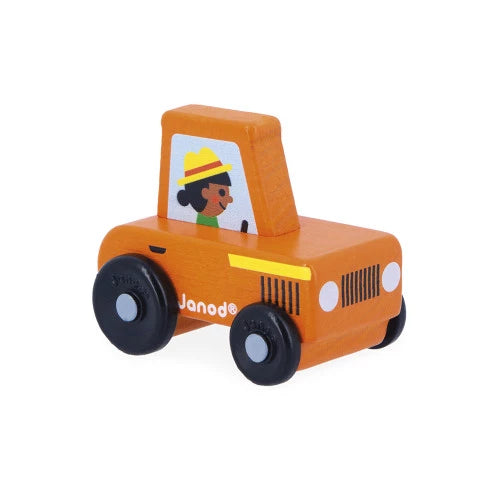 Crossroad - Tracteur Orange en Bois