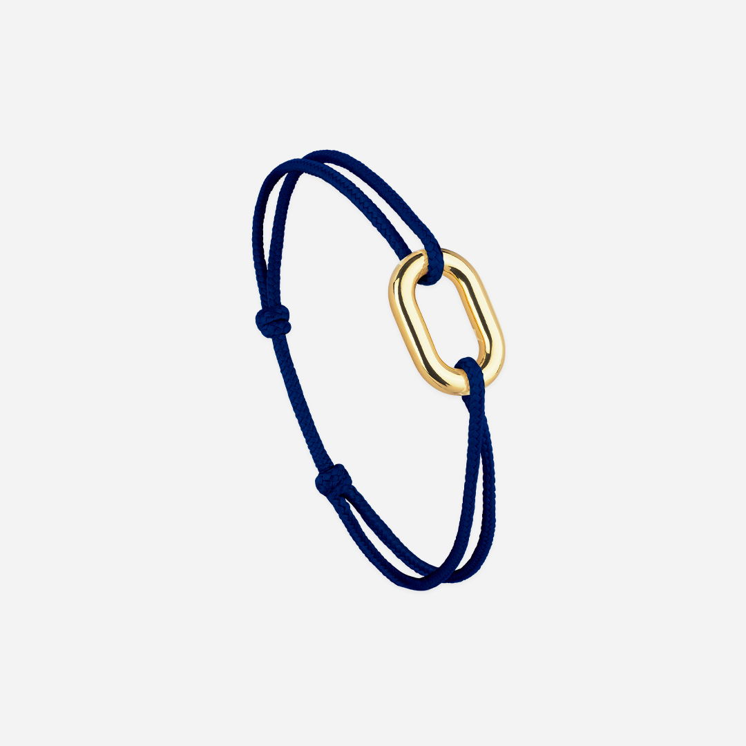 Bracelet Maillon - Davier Bleu Nuit/Or