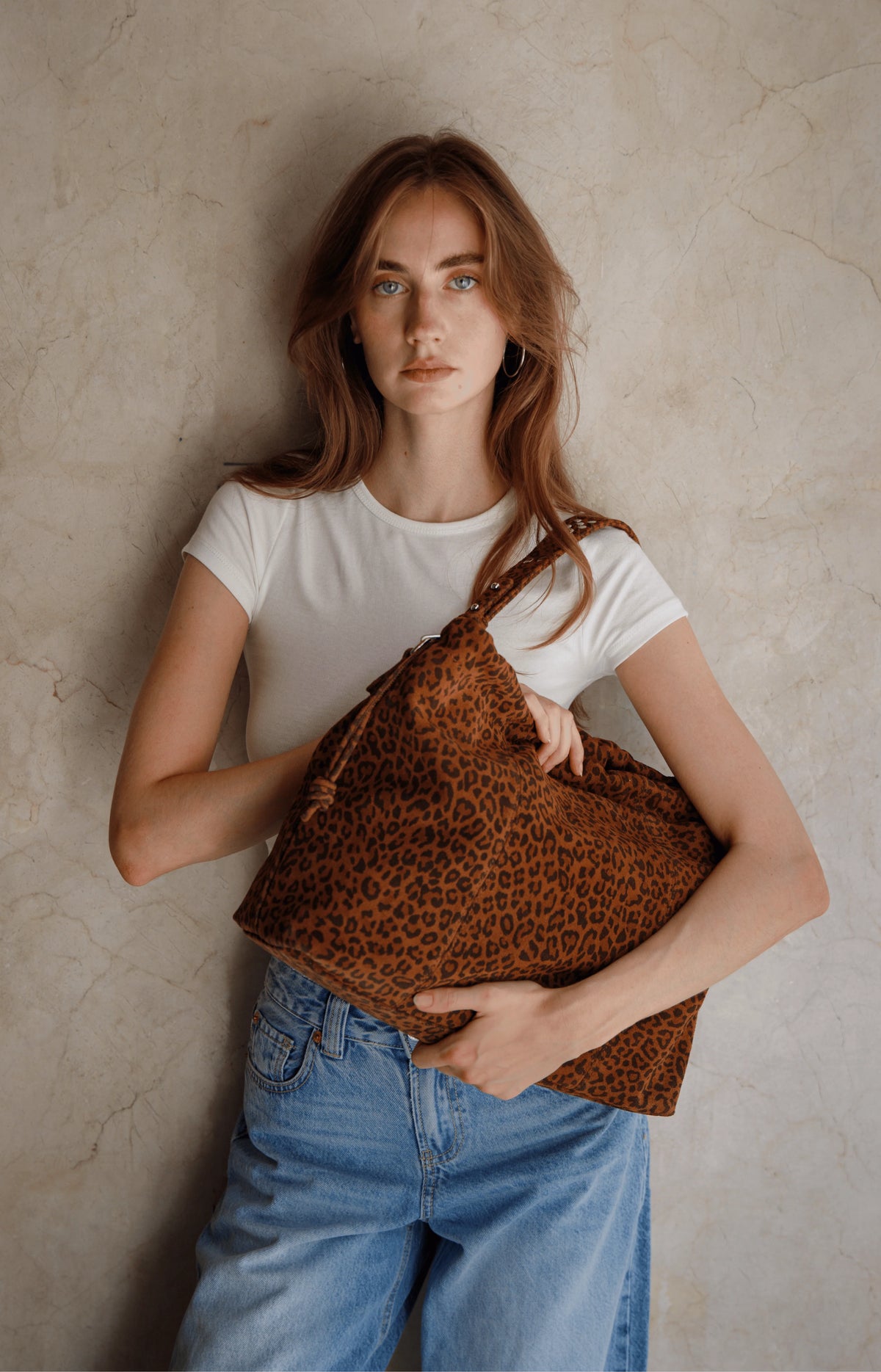 Sac Elliot Suede Leopard