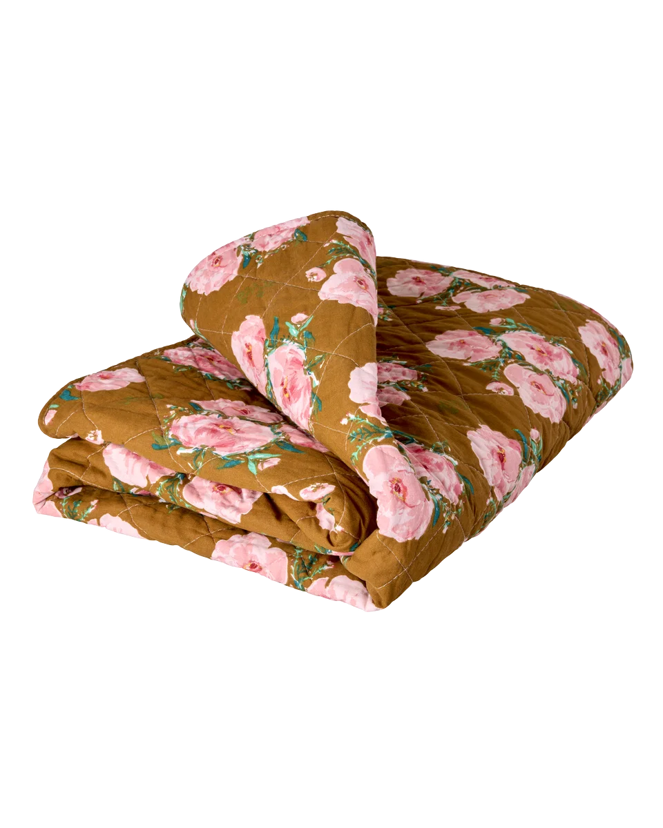 Stoffen deken - Roze - Floral Fiesta Rose
