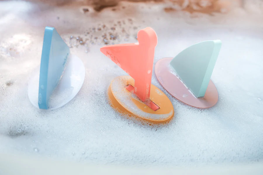 3 floating boats