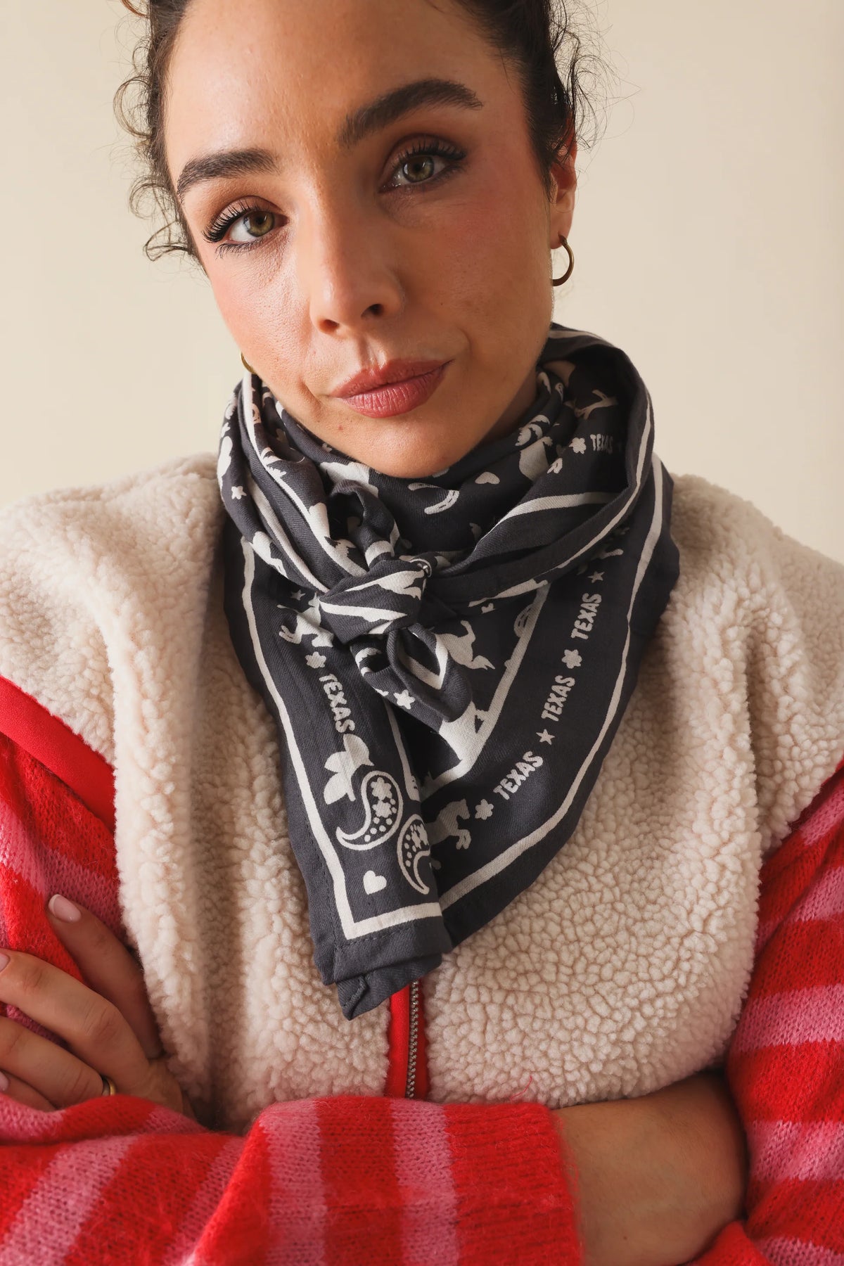 Grey Cowboy Bandana