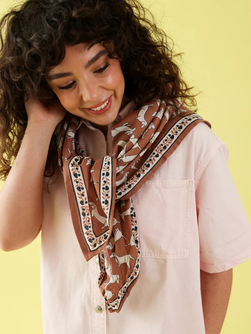 Foulard Teckel Brown