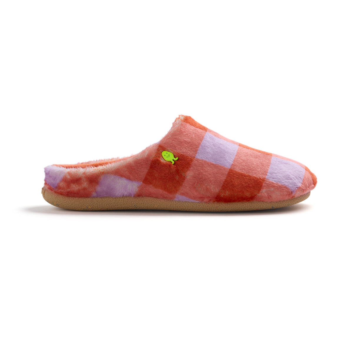 Orange checked slipper