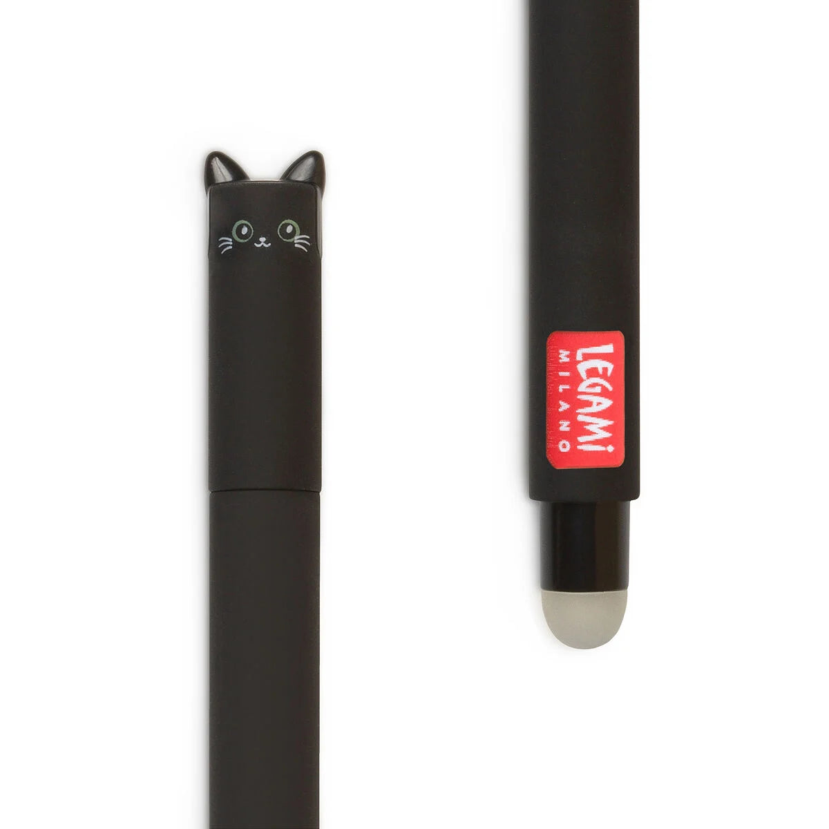 Stylo effaçable Legami Noir - Chat