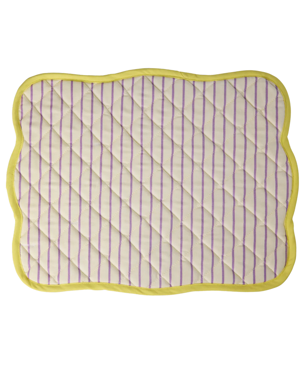 Quilted Lined Placemat - Yellow
