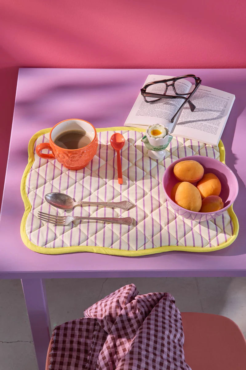 Quilted Lined Placemat - Yellow