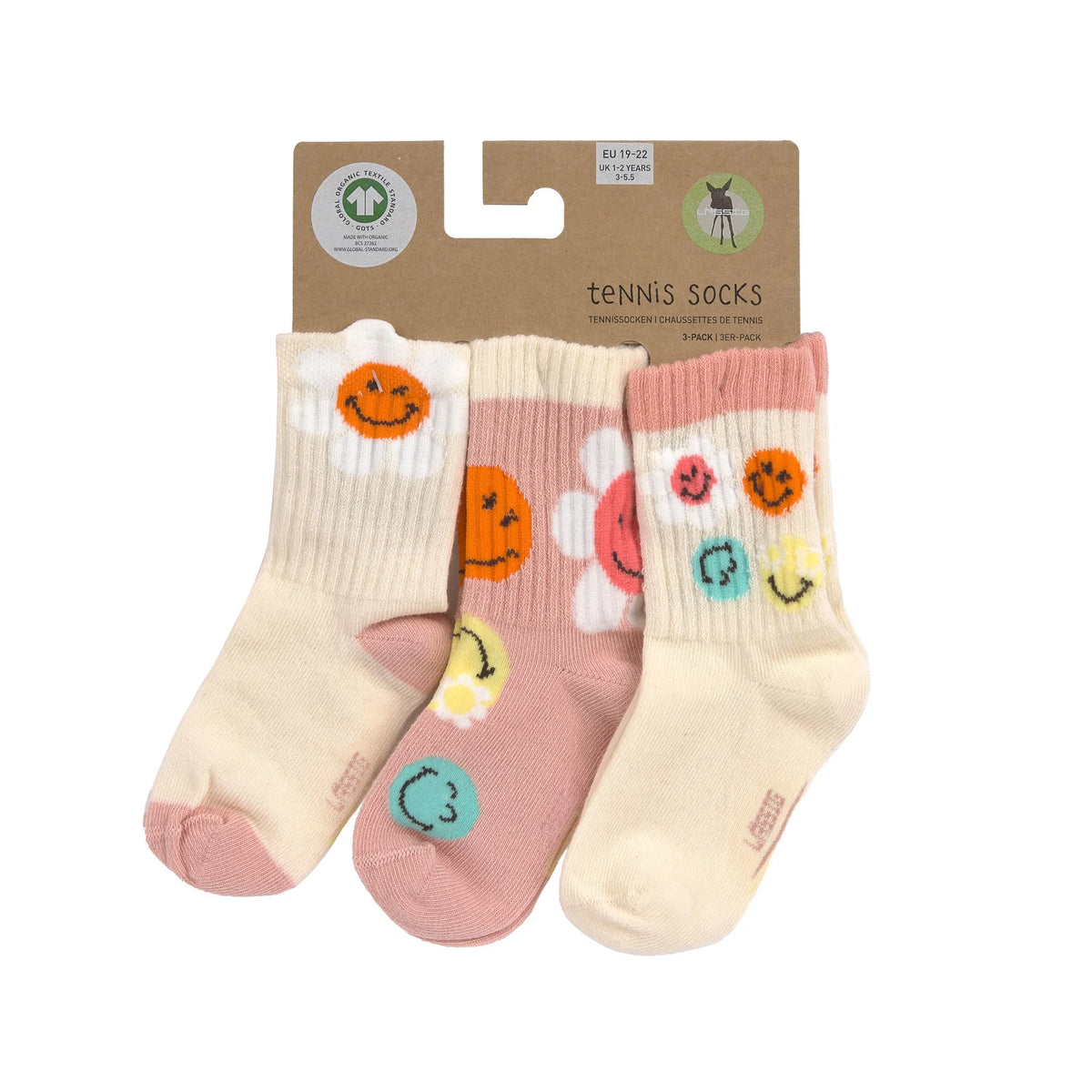 Lot de 3 chaussettes SmileyWorld® Rose
