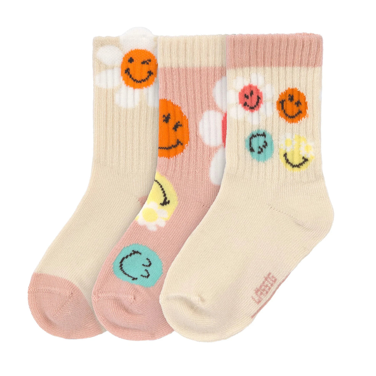 Lot de 3 chaussettes SmileyWorld® Rose