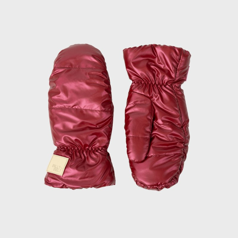 Metalen fleecewanten - Metallic rood