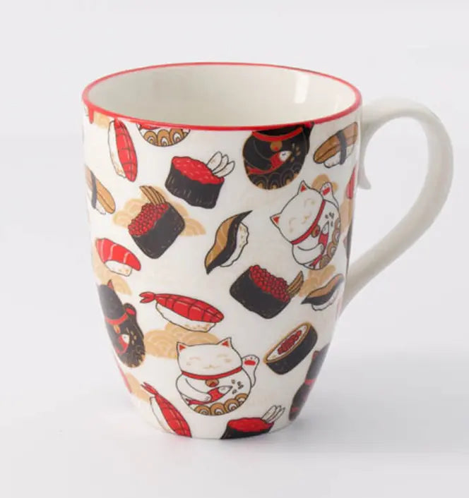 Mug Kawaii Lucky Cat Sushi – 340 ml