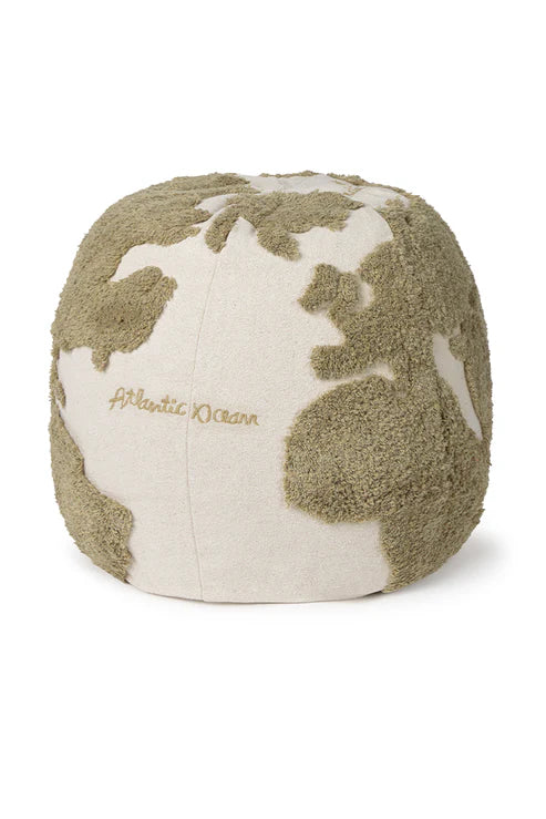 Pouf Rugcycled World Map