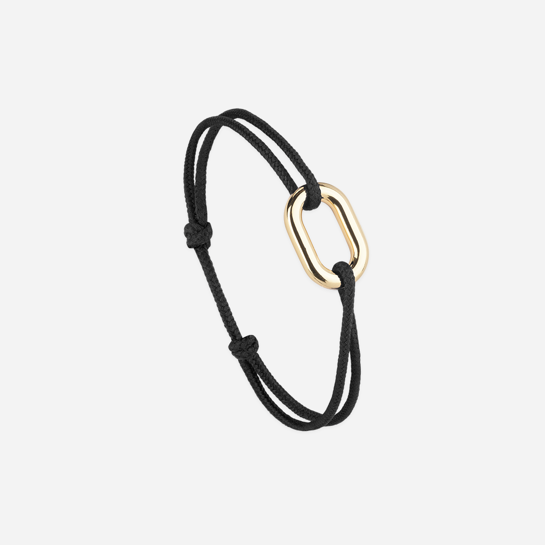 Bracelet Maillon -  Palan Noir/ Or