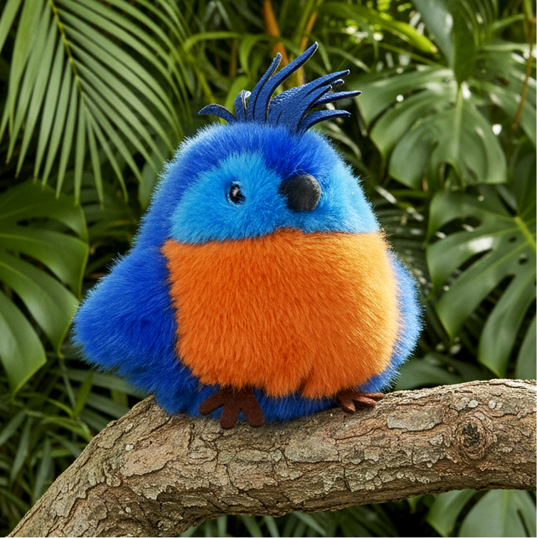 Peluche Cui-cui Paradis - Perroquet Bleu royal