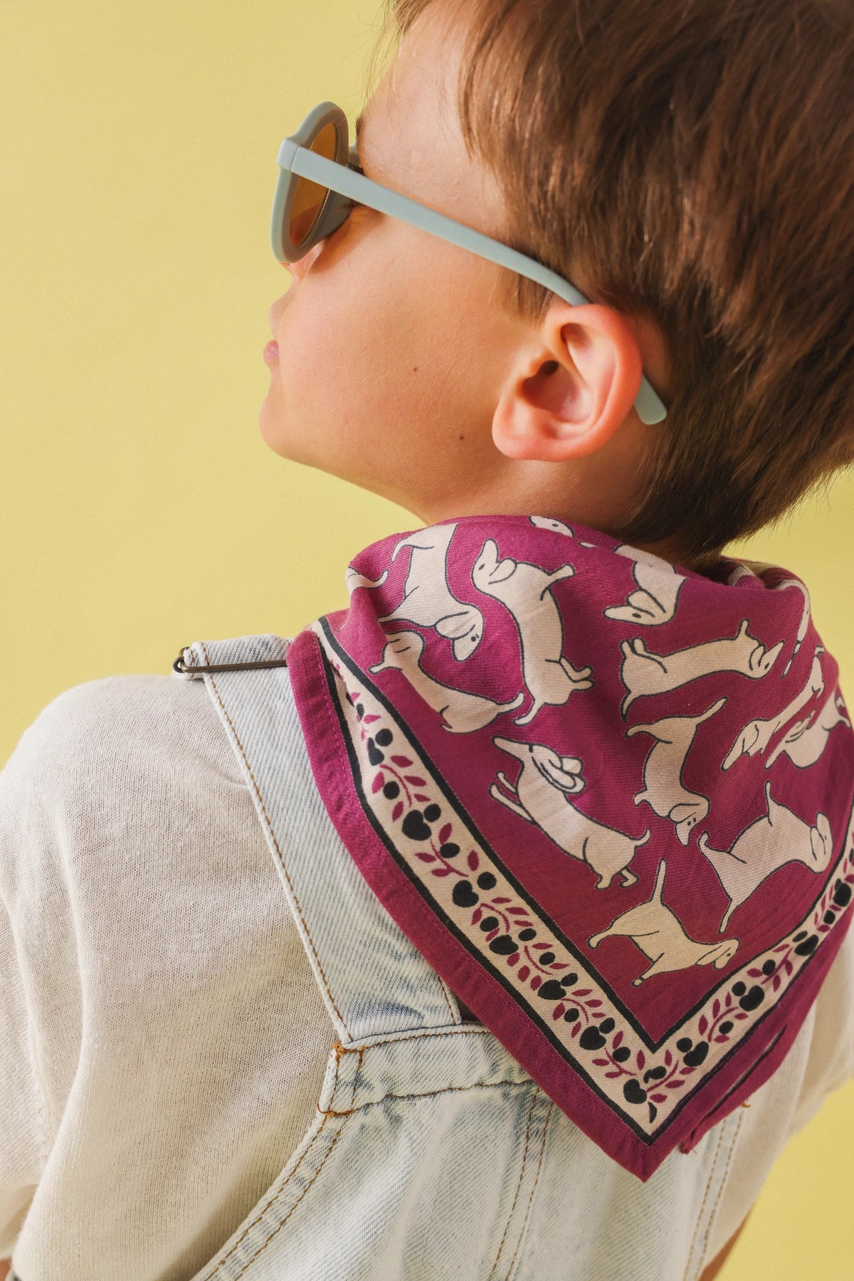 Petit Foulard Teckel Violet
