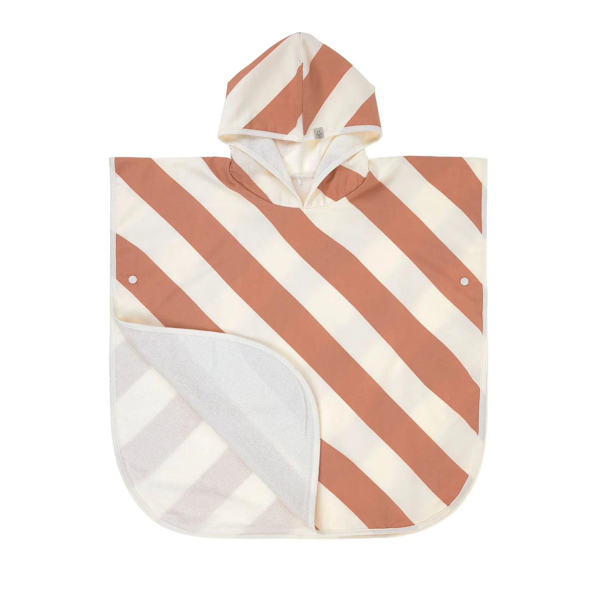 Poncho de plage Rayures terre/sel marin