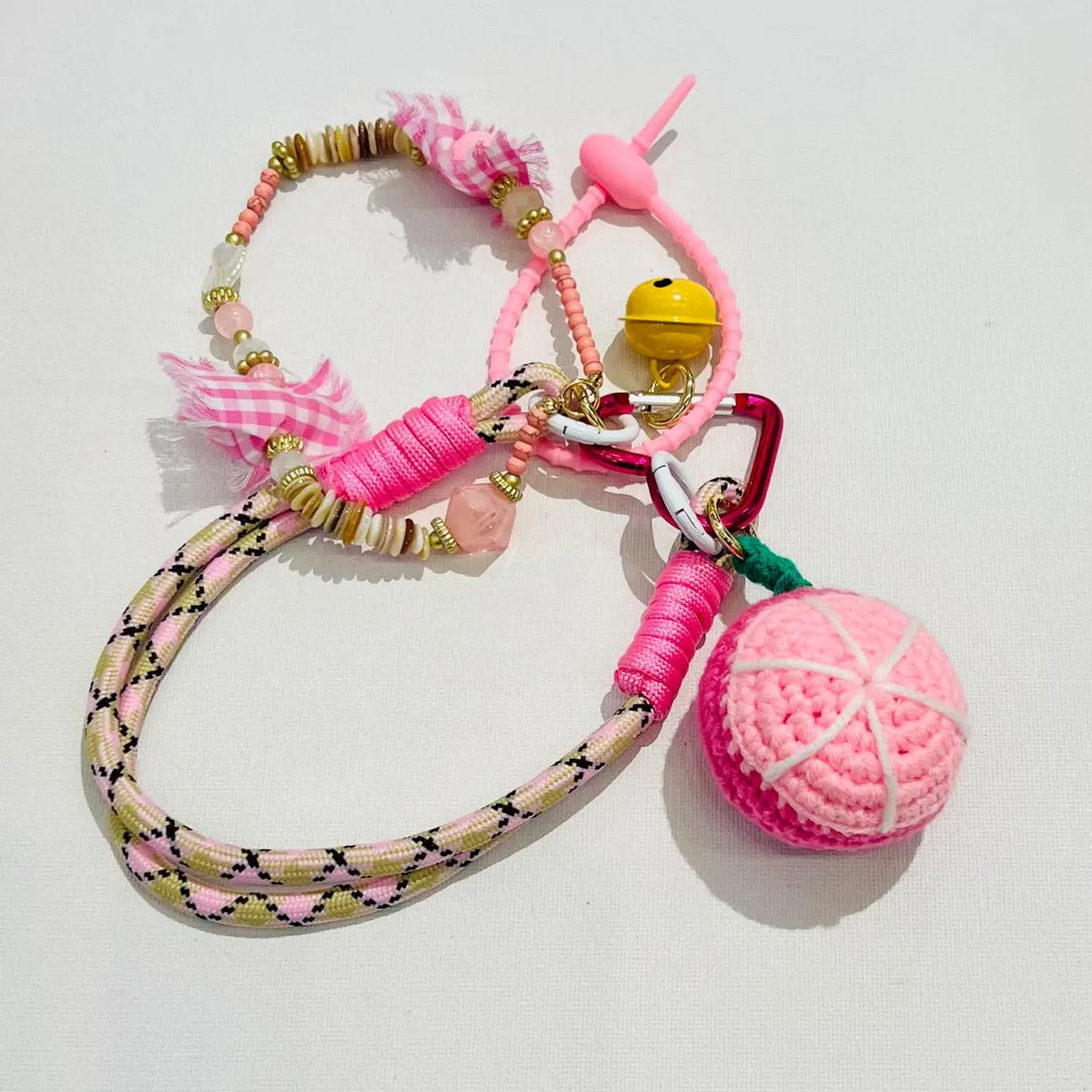 Porte-Clés Crochet fruit rose