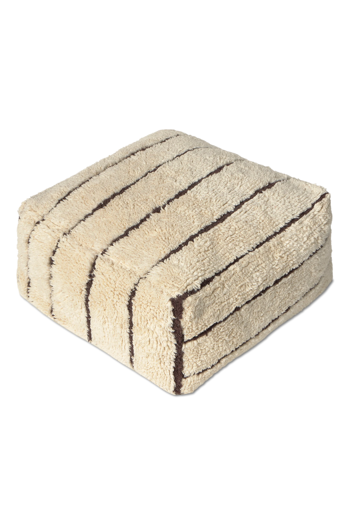 Pouf Rayé Natural