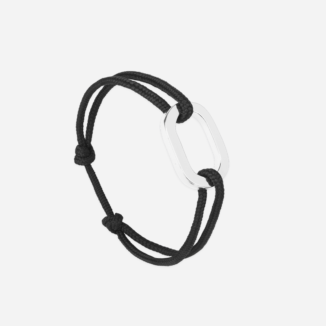 Bracelet Maillon - Plat Bôme Rouf Noir