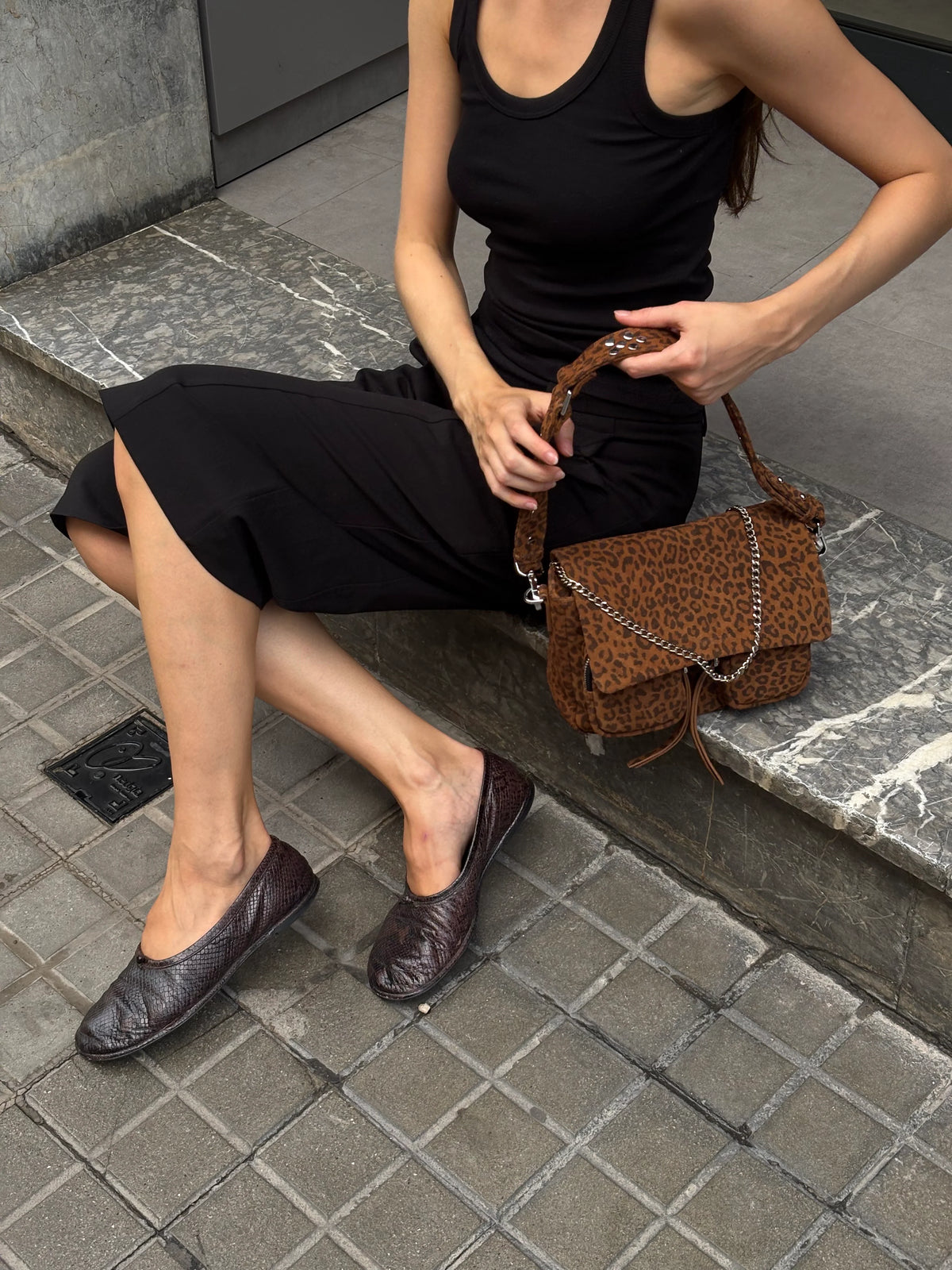 Sac Maxke Suede Leopard