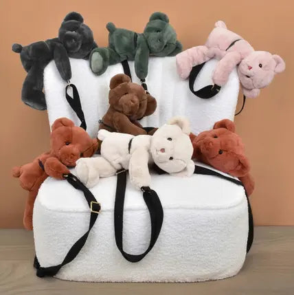 Sac Doudou Ours rose poudré