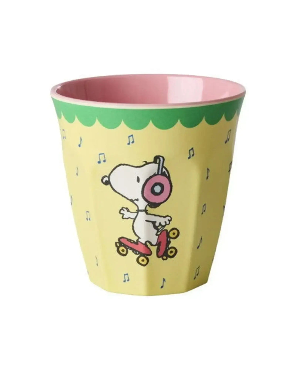 Gobelet en mélamine Snoopy jaune