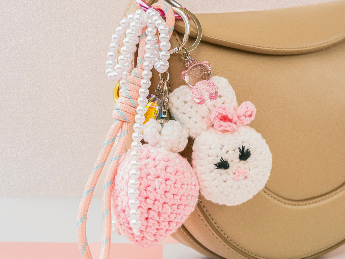 Kit DIY Crochet Bag Charms - Glam Pink
