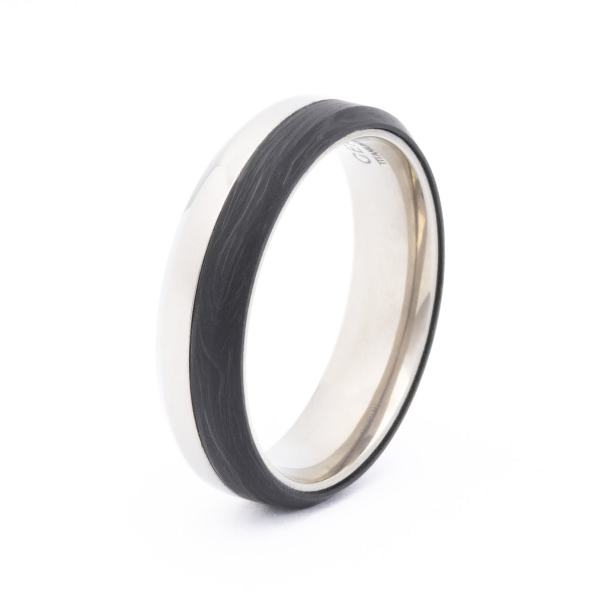Astrum Titanium & Koolstof Zilveren Ring 
