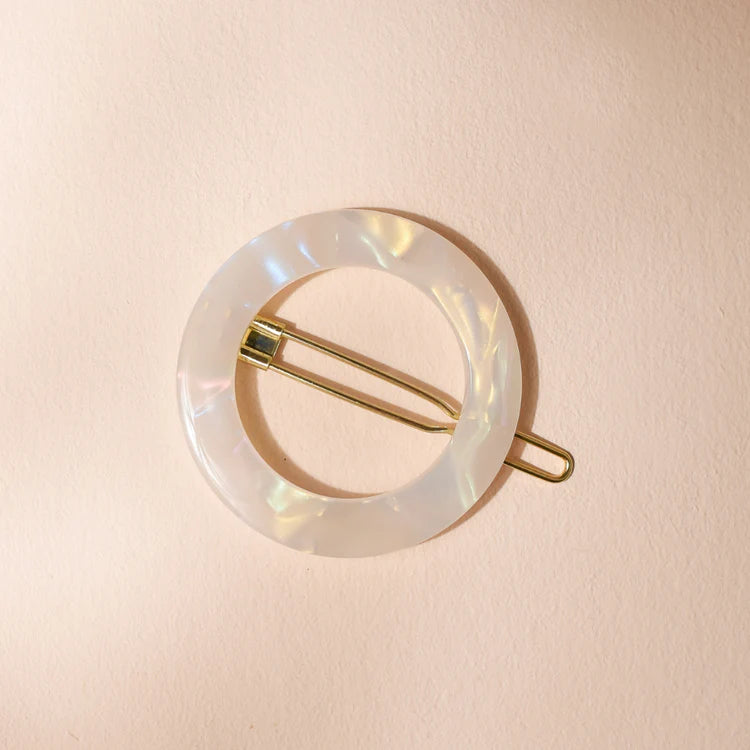 Barette Ronde nacre
