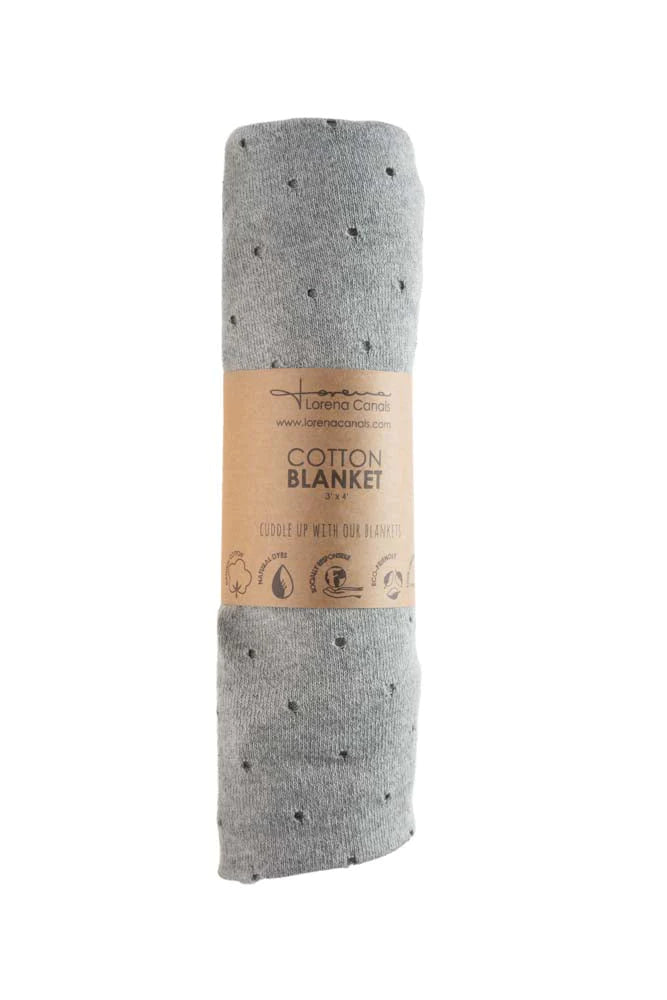 Knitted Baby Blanket Biscuit Gray
