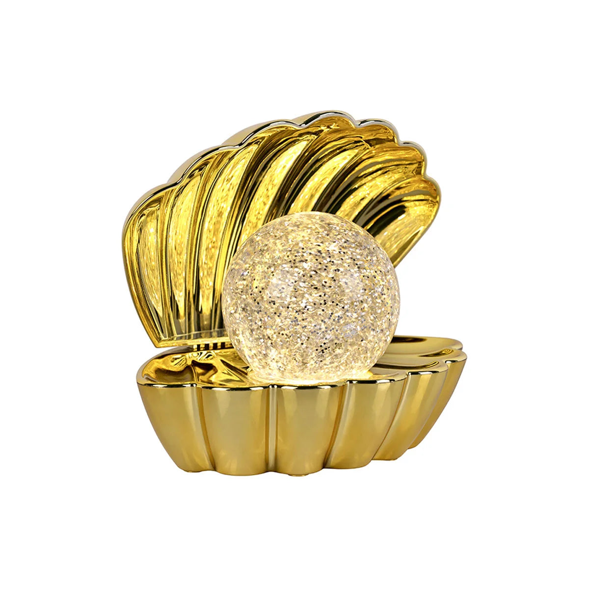 Shell lamp - gold disco